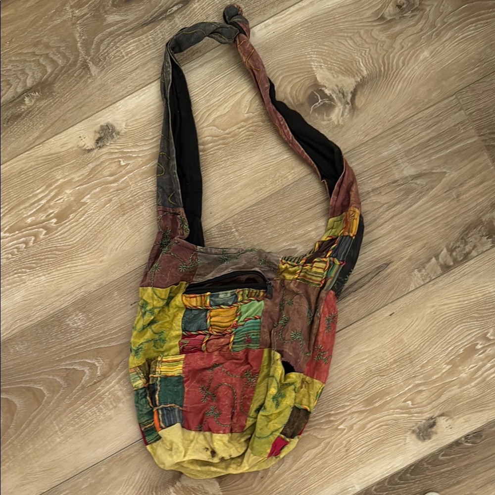 Rising International Red and Yellow Bohemian Shoulder Bag